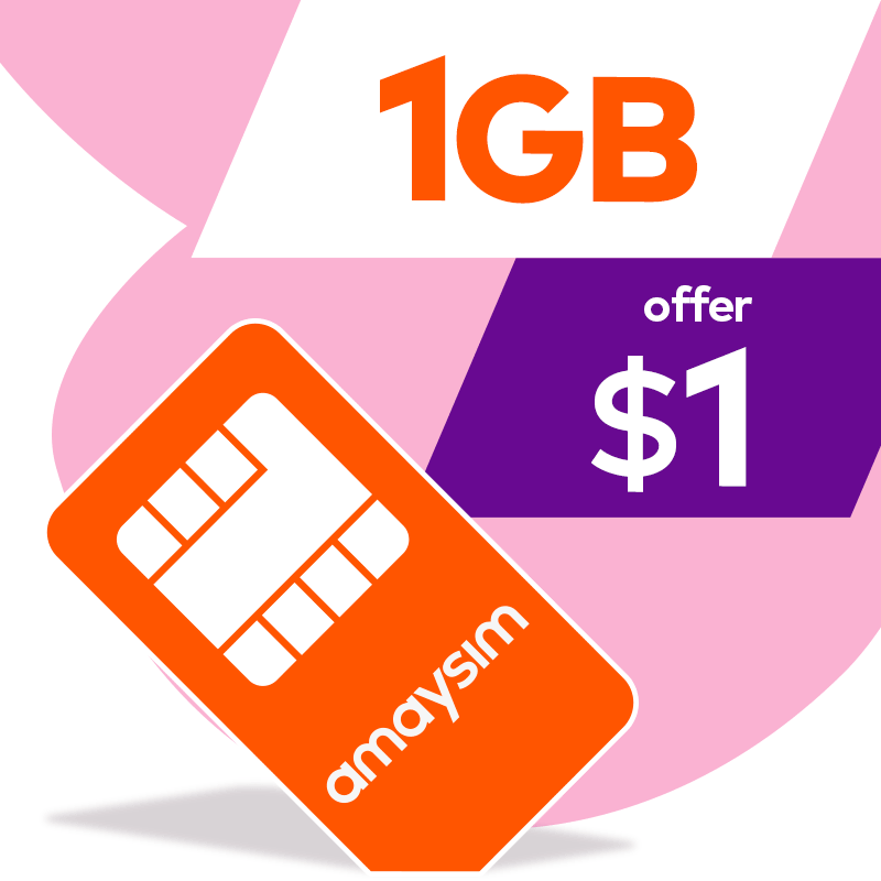 Image of amaysim Prepaid 1GB Data + Unlimited Standard Talk & Text.